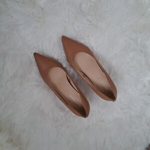 Marc Fisher Tan Pointed-Toe Heels
